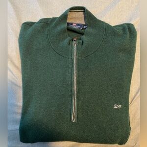 VINEYARD VINES XXL quarter zip “with cashmere” - green